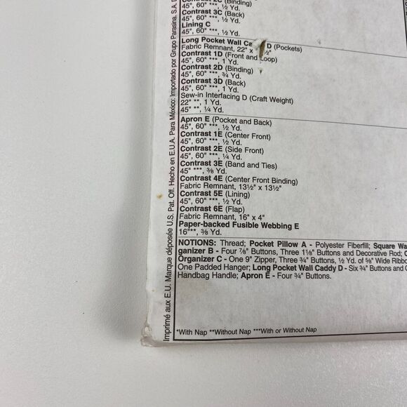 McCall's Crafts M5441 Apron Kitchen Essentials Sewing Pattern Organizer UNCUT FF - Picture 8 of 11